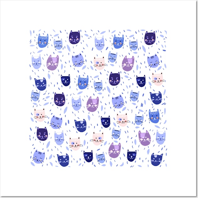 Blue cats Wall Art by Valeria Frustaci 